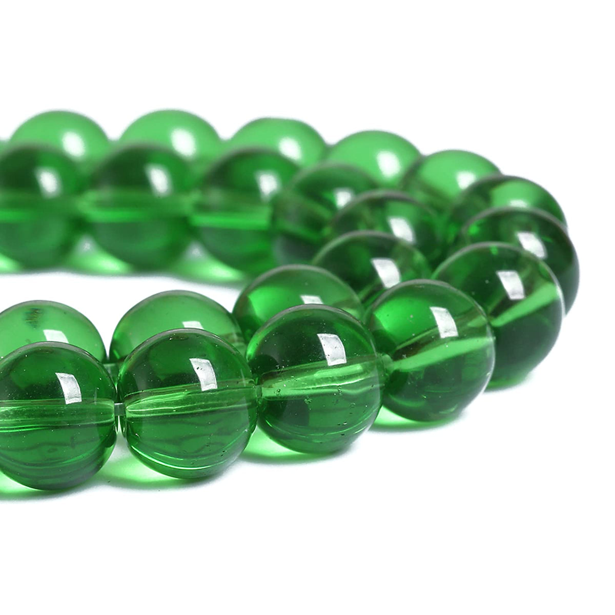 6MM 63PCS Green Glass Spacer Loose Beads for Jewelry Making DIY Bracelet Necklace