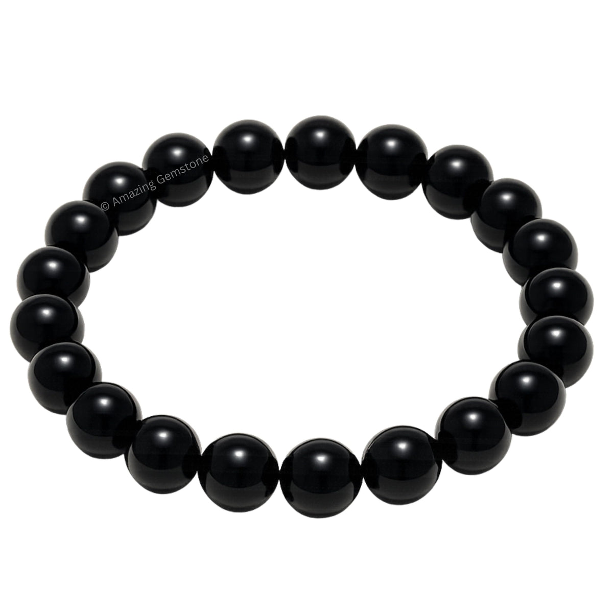 Amazing Gemstone Crystal Bracelet for Women Men's Gifts - Protection Healing Crystal Bracelet - 8mm Gemstone Beaded Stretchable Bracelet Pulseras Para Hombres Mujer Stocking Stuffers Mothers Day Gift (Black Tourmaline)