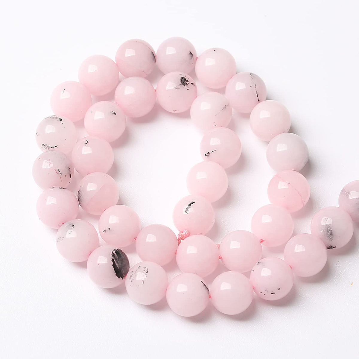 90pcs 4mm Natural Pink Opal Jades Stone Beads Round Loose Spacer Beads for Jewelry Making DIY Bracelets Crystal Energy Healing Power Stone (4mm, Pink Opal Stone)