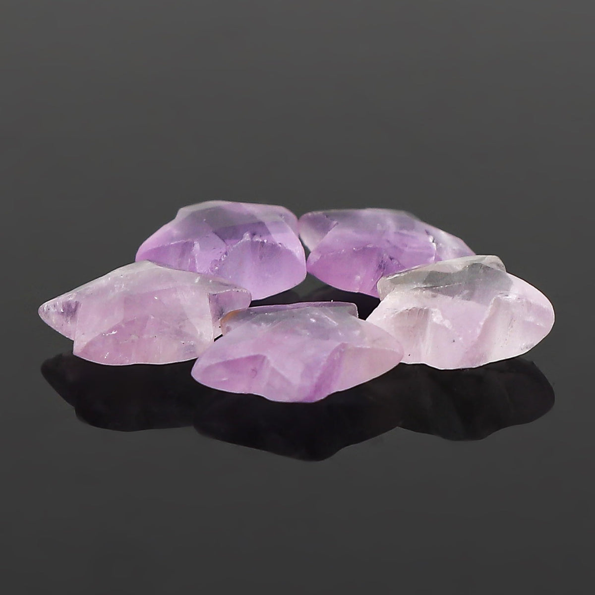 CRYSTALINES 5pcs, Wholesale Natural Amethyst Gemstones, Bulk Star Shape Stones, Assorted Loose Supply, DIY Craft-Jewelry Making, Chakra Healing Crystals, Gem Collection, 8-10mm
