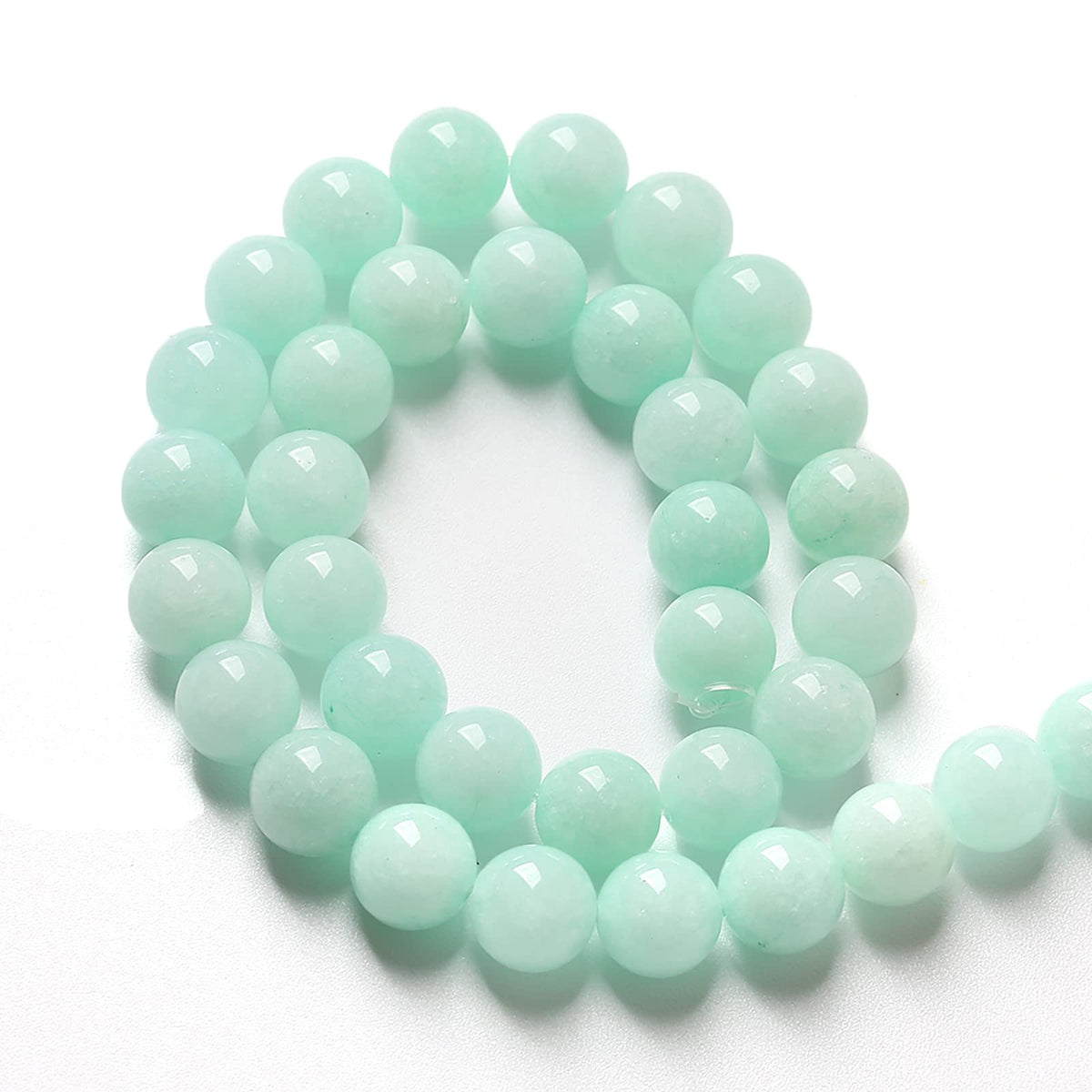 90pcs 4mm Natural Blue Amazonite Stone Beads Round Loose Energy Healing Stone Beads for Jewelry Making DIY Bracelet 15 Inch (4mm, Blue Amazonite Stone)