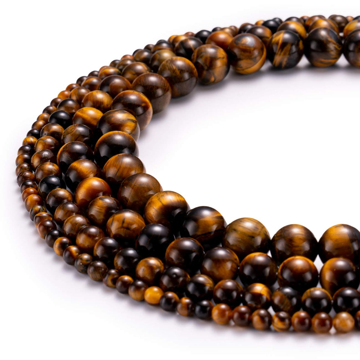 BEADIA Natural Yellow Tiger Eye Stone Round Loose Semi Gemstone Beads for Jewelry Making 4MM 89PCS