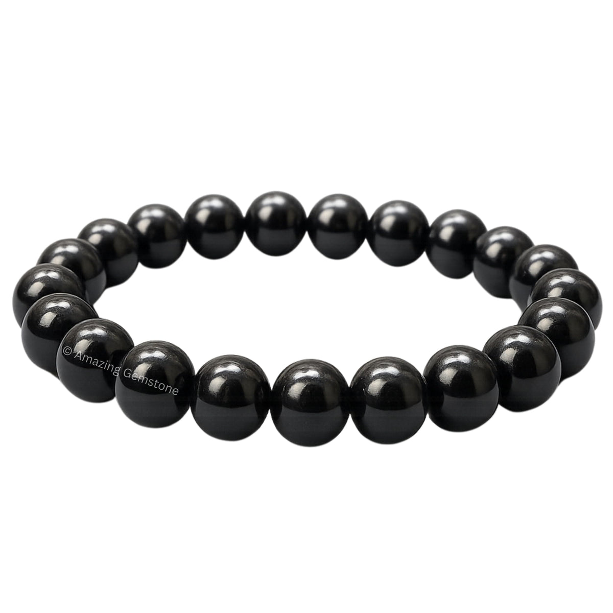 Amazing Gemstone Crystal Bracelet for Women Men's Gifts - Protection Healing Crystal Bracelet - 8mm Gemstone Beaded Stretchable Bracelet Pulseras Para Hombres Mujer Stocking Stuffers Mothers Day Gift (Black Tourmaline)