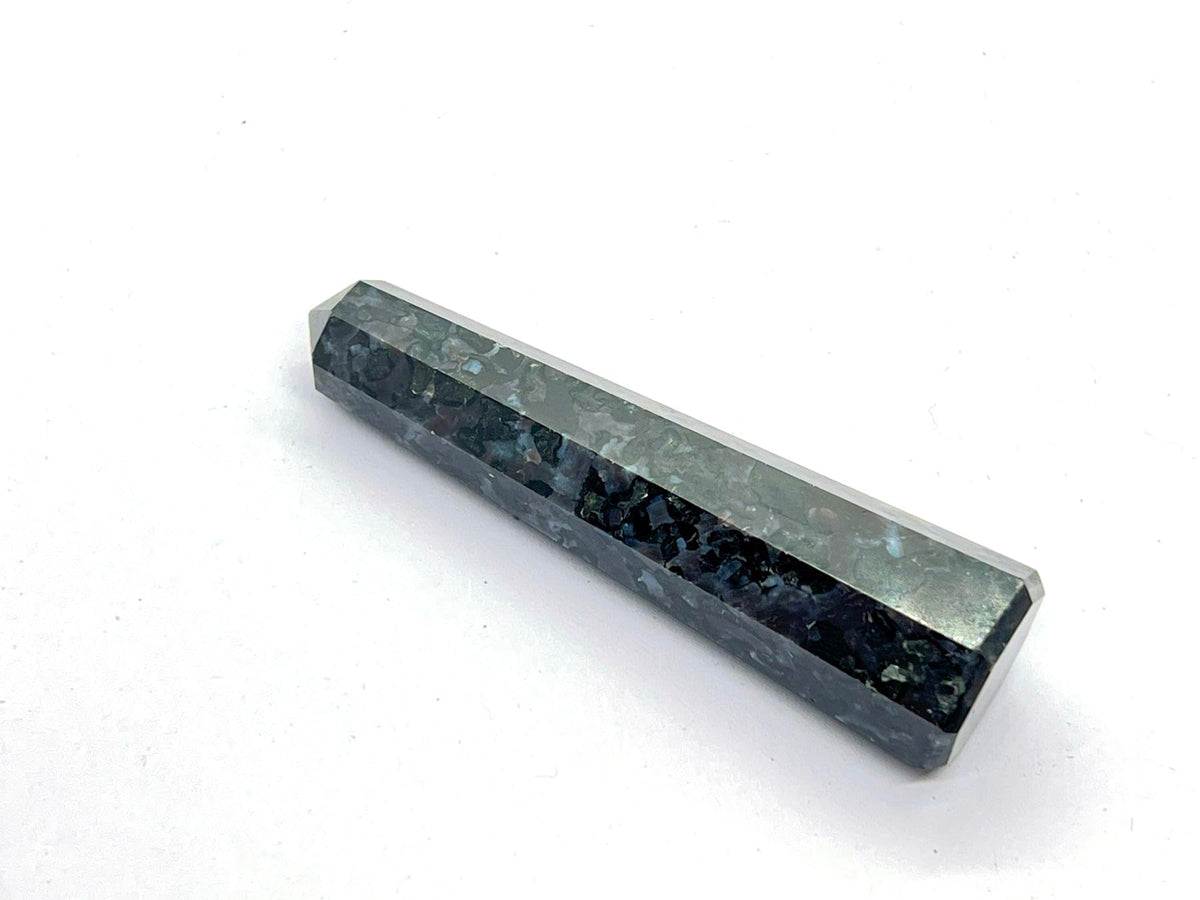 WholesaleGemShop 3 Inch Gemstones INDIGO GABBRO Obelisk Tower Jumbo Facet Aura Rock Crystal Natural Polished Earth Wand Spirit