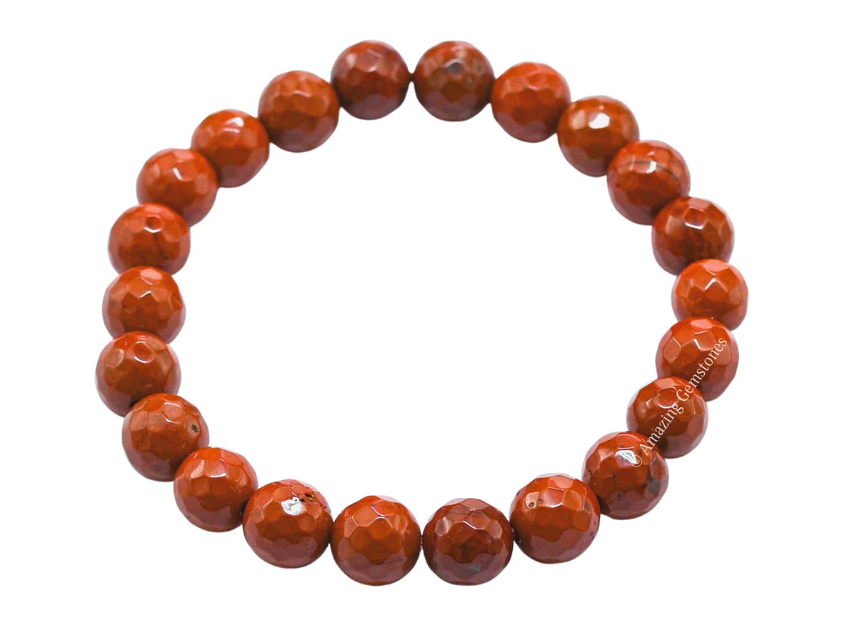 Amazing Gemstone Red Jasper Bracelet for Women - Chakra Mens Bracelet Protection Crystals and Healing Stones - Blessing Bracelet Spiritual Meditation Gift Christmas Stocking Stuffers