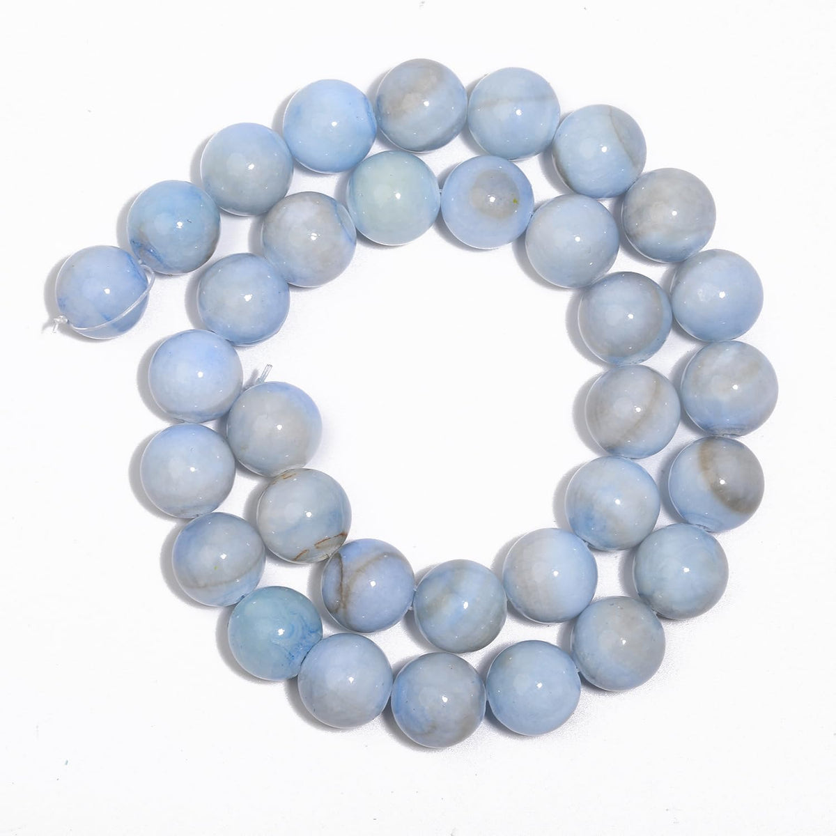 6mm Grayish-Blue Persian Gulf Jade Natural Stone Beads Round Loose Beads for Jewelry Making Yochus DIY Beads Bracelet Necklace