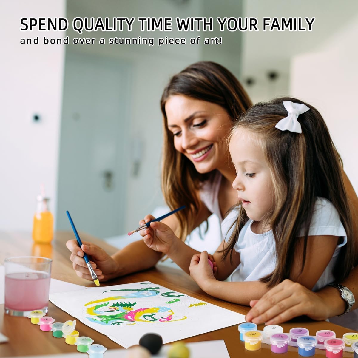 Maomaomi Paint by Numbers DIY Acrylic Painting Kit for Kids & Adults Beginner – 16" Wx20 L Color Dog Pattern
