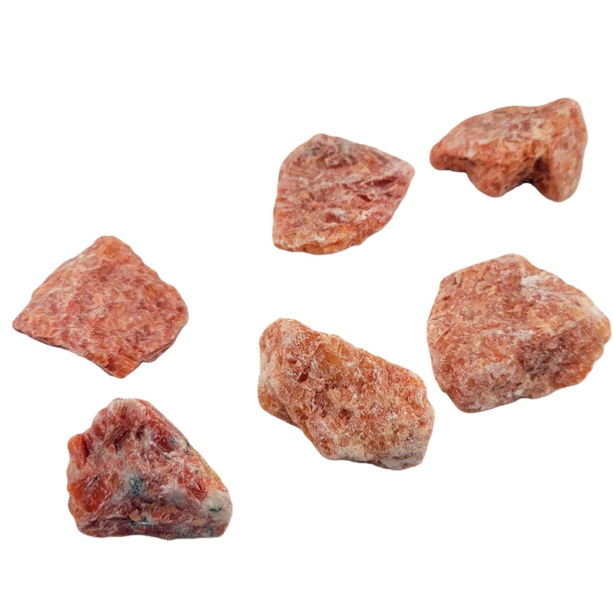 3-5Pcs Natural Sunstone Raw Crystals 1''-2'' Rough Stones Rocks for Tumbling Polishing Cabbing Gemstones Crystals and Healing Stones for Wicca Reiki,Fountian Rocks for Decorations (Sunstone)