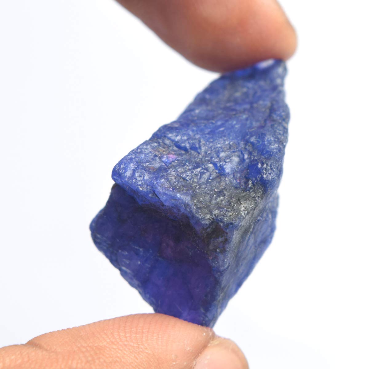 GEMHUB Natural AAA++ Quality Sapphire 63.00 Carat Certified Healing Crystal Raw Rough Blue Sapphire Gemstone