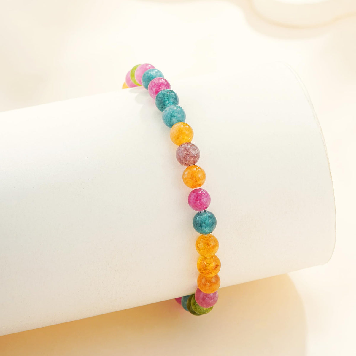 Treasure Bender Protection Bracelet for Women Men, Balance Emotions Healing Crystals Stones Bracelets Anxiety Relief Birthday Gift for Friends Women Men (Rainbow Tourmaline)