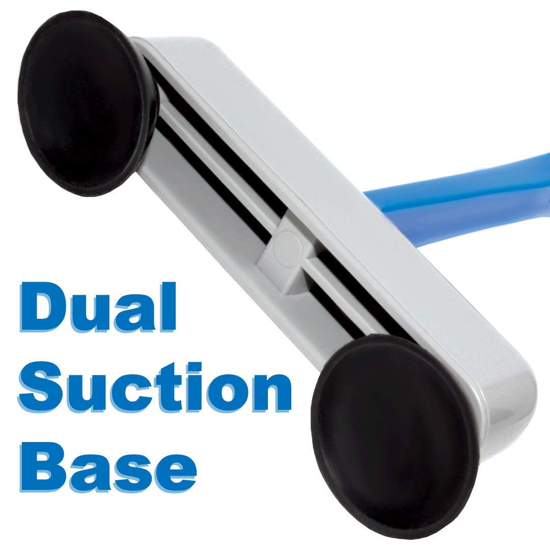 Rehabilitation Advantage Denture Scrub Brush & Suction Cup Holder,Red/Gray