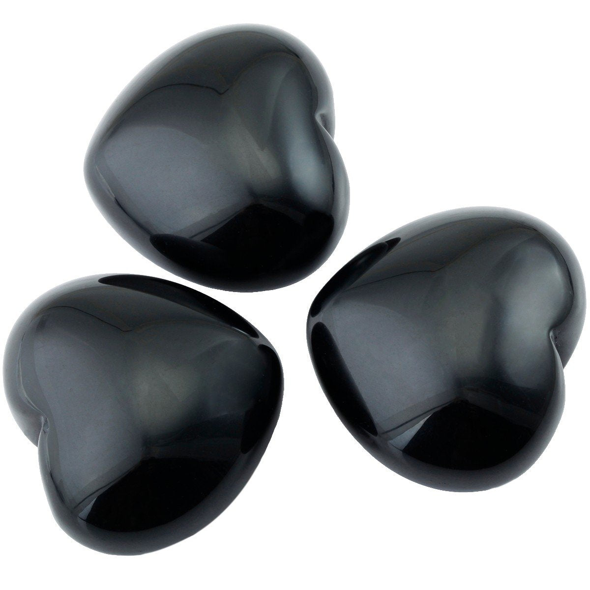 rockcloud Healing Crystal Black Obsidian Heart Love Carved Palm Worry Stone Chakra Reiki Balancing