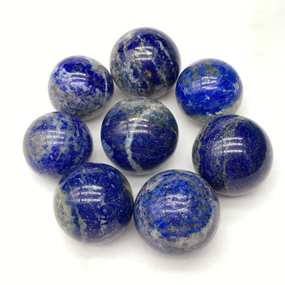 4-5cm/1.57-1.96inch Natural Crystal Spheres Lapis Lazuli Polished Divination Ball Decorative Sphere Reiki Healing Crystals Ball Healing Stone Crafts (40-50mm, Lapis Lazuli)