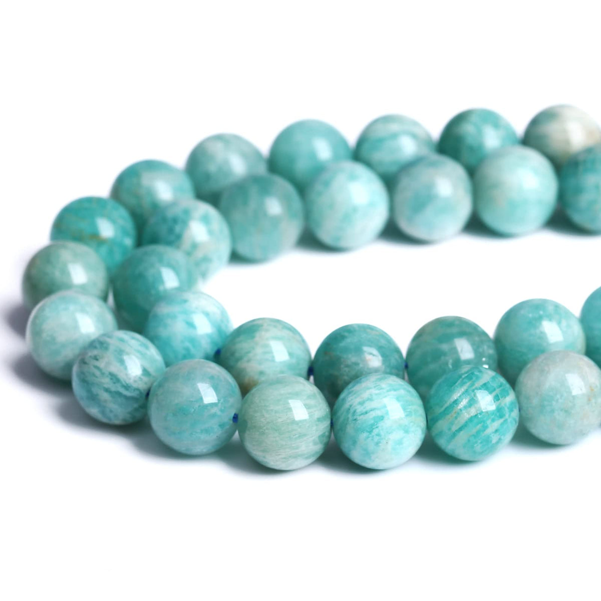 10mm 36pcs Natural Amazonite Blue Stone Beads for Jewelry Making AAA Round Loose Beads Energy Healing Power Stone Beads DIY Bracelet Necklace 15"(Amazonite, 10mm)