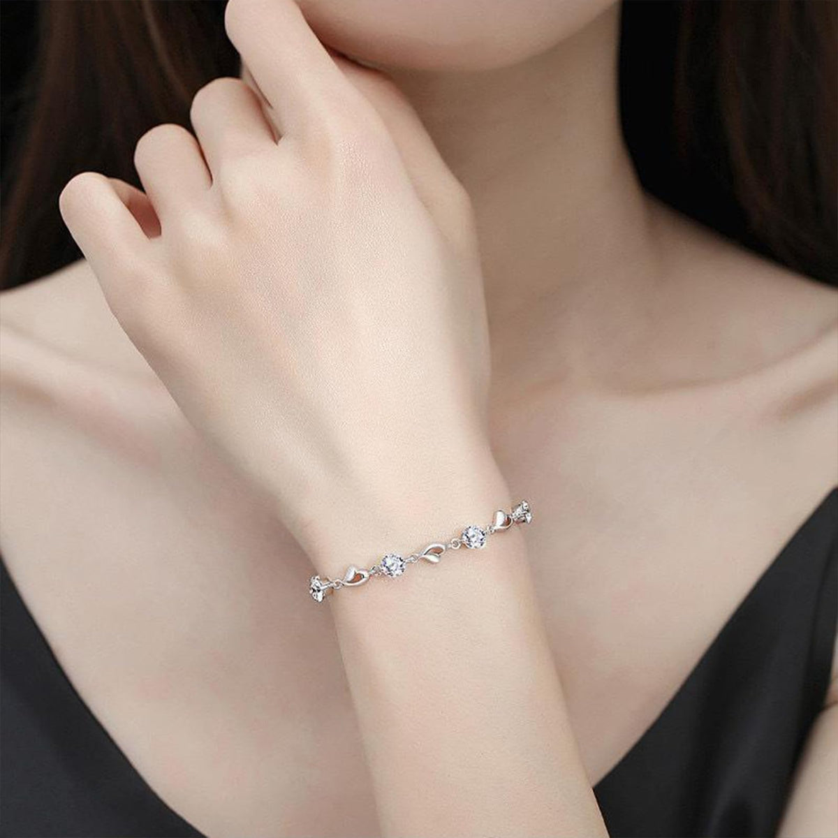 Pearl Bracelets for Women,Freshwater Pearls Crystal Bracelet Boho Bracelets Bead Bracelet Gifts (Blue)