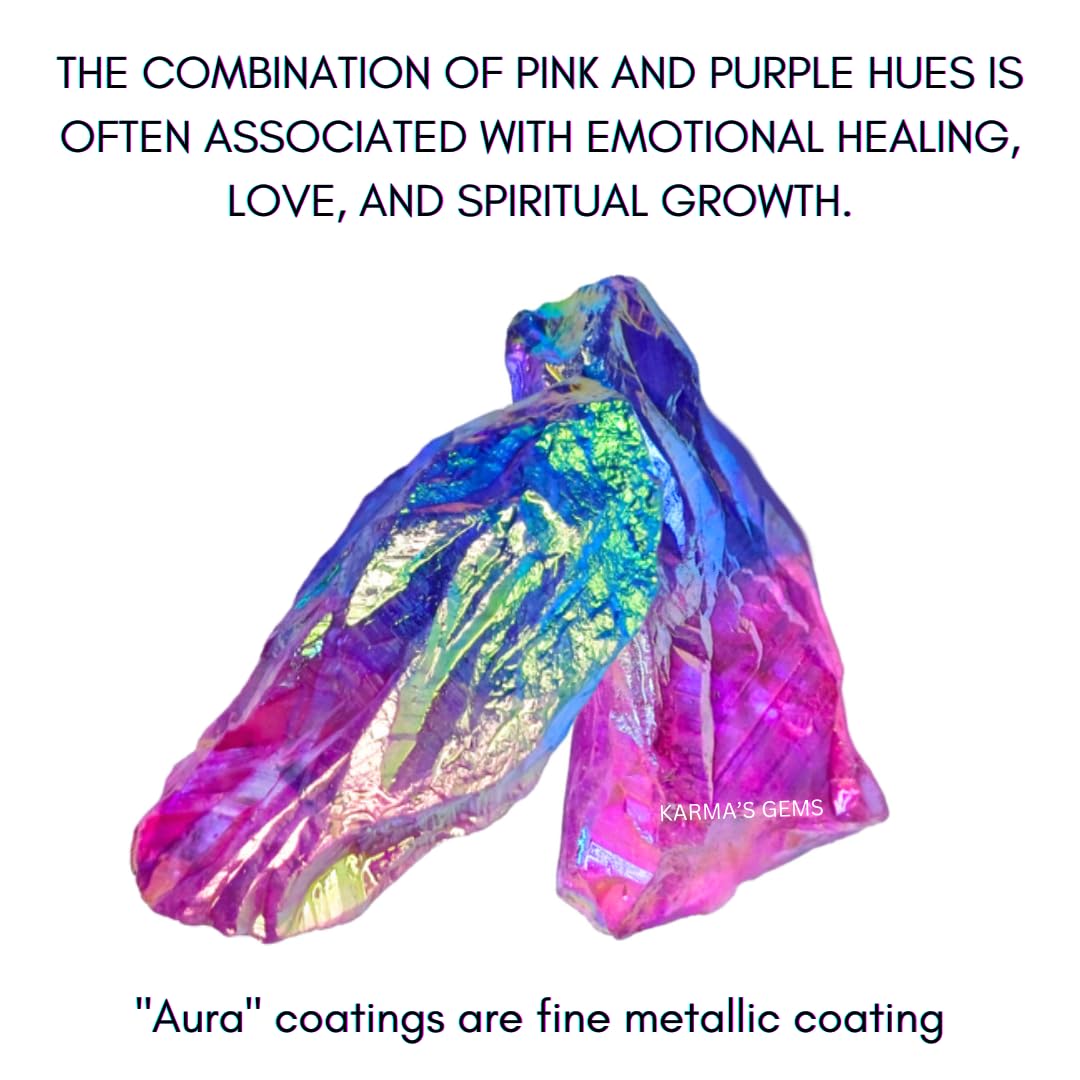 Crystals, Rocks, Jade, Crystals and Healing Stones, Witchcraft Supplies, Healing Crystals, Stones, Healing Stones, Rock Collection, Agate, Raw Stones (Pink-Tanzine Aura Quartz, 2 Pcs)