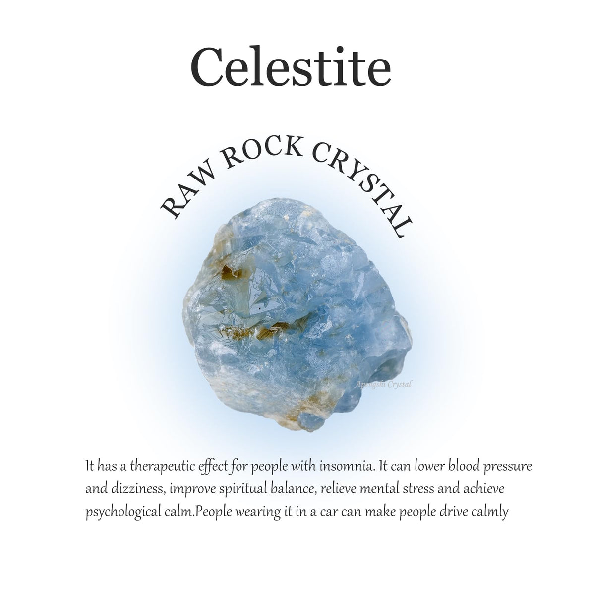 Apengshi Celesite Raw Stones 2PCS Natural Rough Rocks Healing Crystal and Stones DIY Raw Stones Meditation Fountain Garden Home Decor