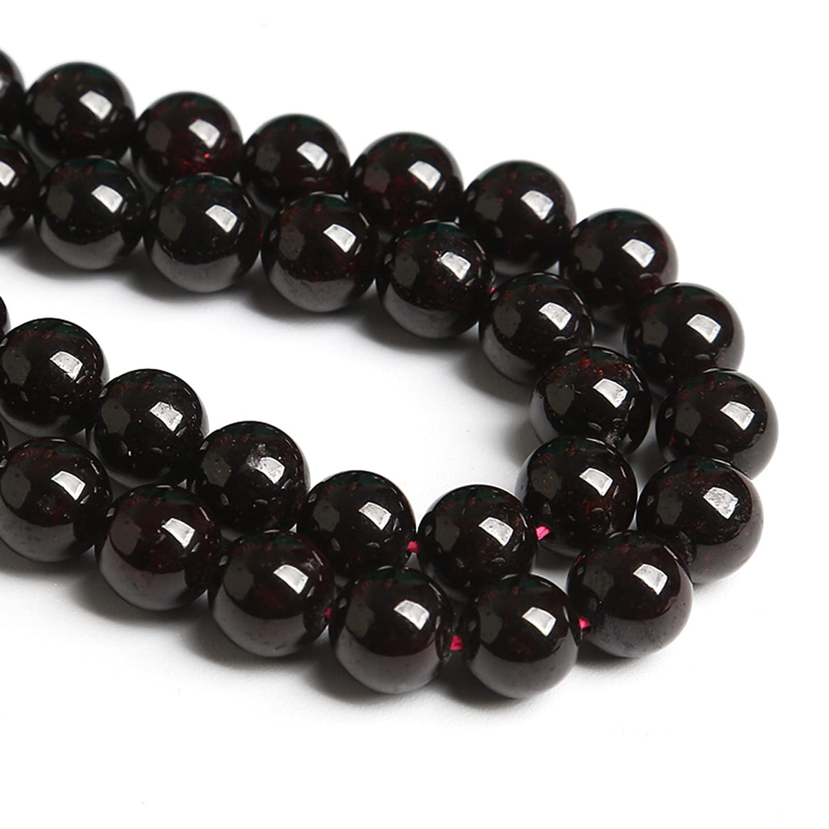 8MM 45PCS Natural Garnet Gemstone Loose Beads for Jewelry Making DIY Bracelet Crystal 1 Strand