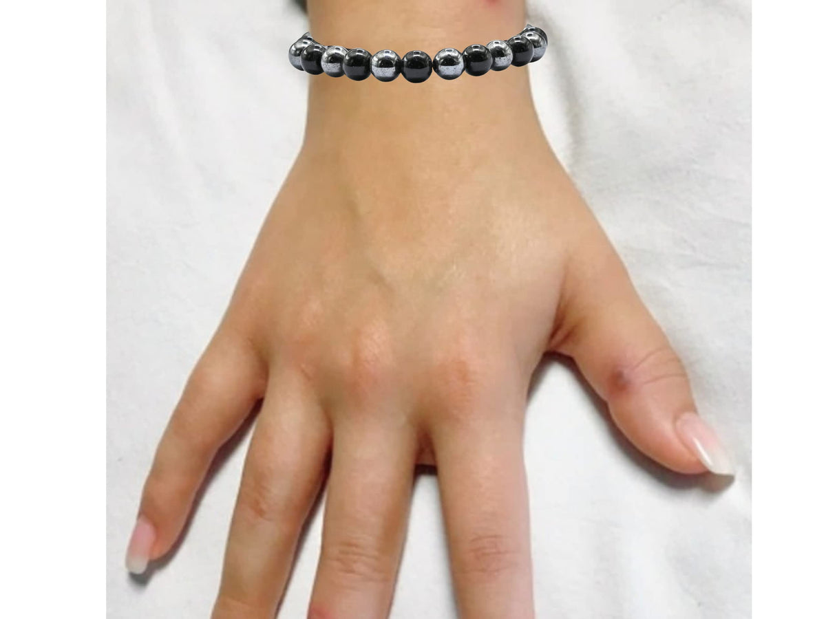 Amazing Gemstone Bracelet for Lymphatic Drainage - Black Obsidian Hematite Bracelet Set for Men Women Healing Calming Anxiety Stress Relief Gifts Pulseras Para Hombres Mujer Stocking Stuffers