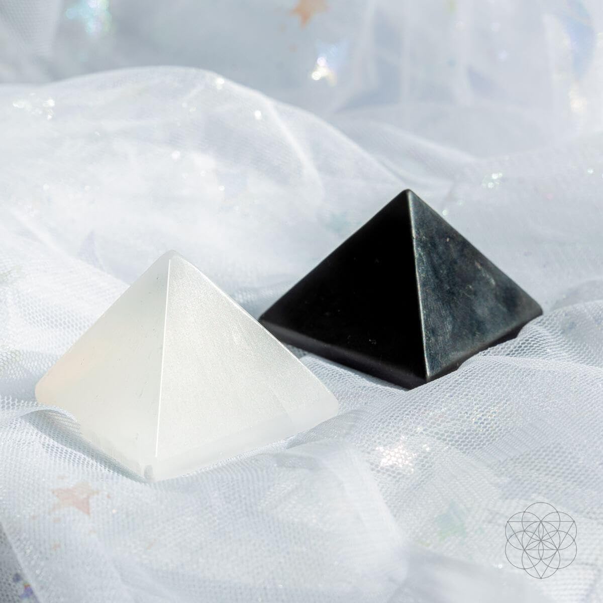 Conscious Items Shungite Pyramid, Anti-Negativity Healing Crystal Pyramids, Genuine Crystals for Balance, Calm & Positive Spaces, Healing Stone Gifts for Women & Men