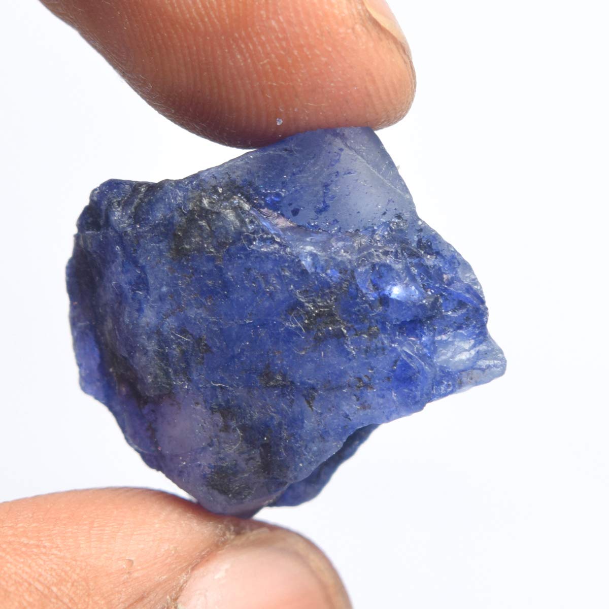 GEMHUB Raw Rough Sapphire 30.00 Carat Certified Uncut Natural Blue Sapphire Gemstone for Home decor.