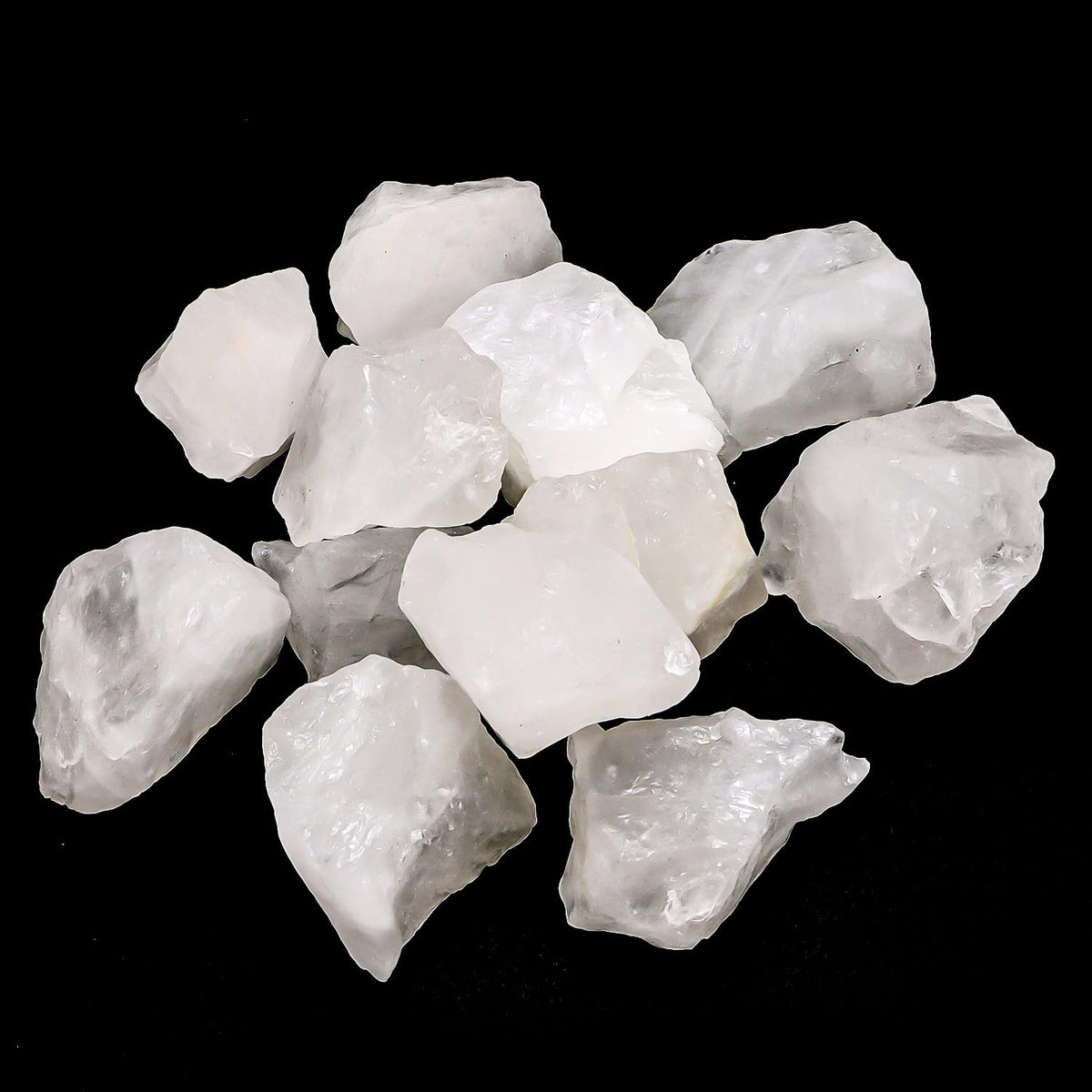 1 Lb Rough Clear Quartz Stone Bulk, Crystal Quartz Rough Crystal Stone for Cabbing, Tumbling, Cutting, Lapidary, Polishing, Reiki Crystal Healing