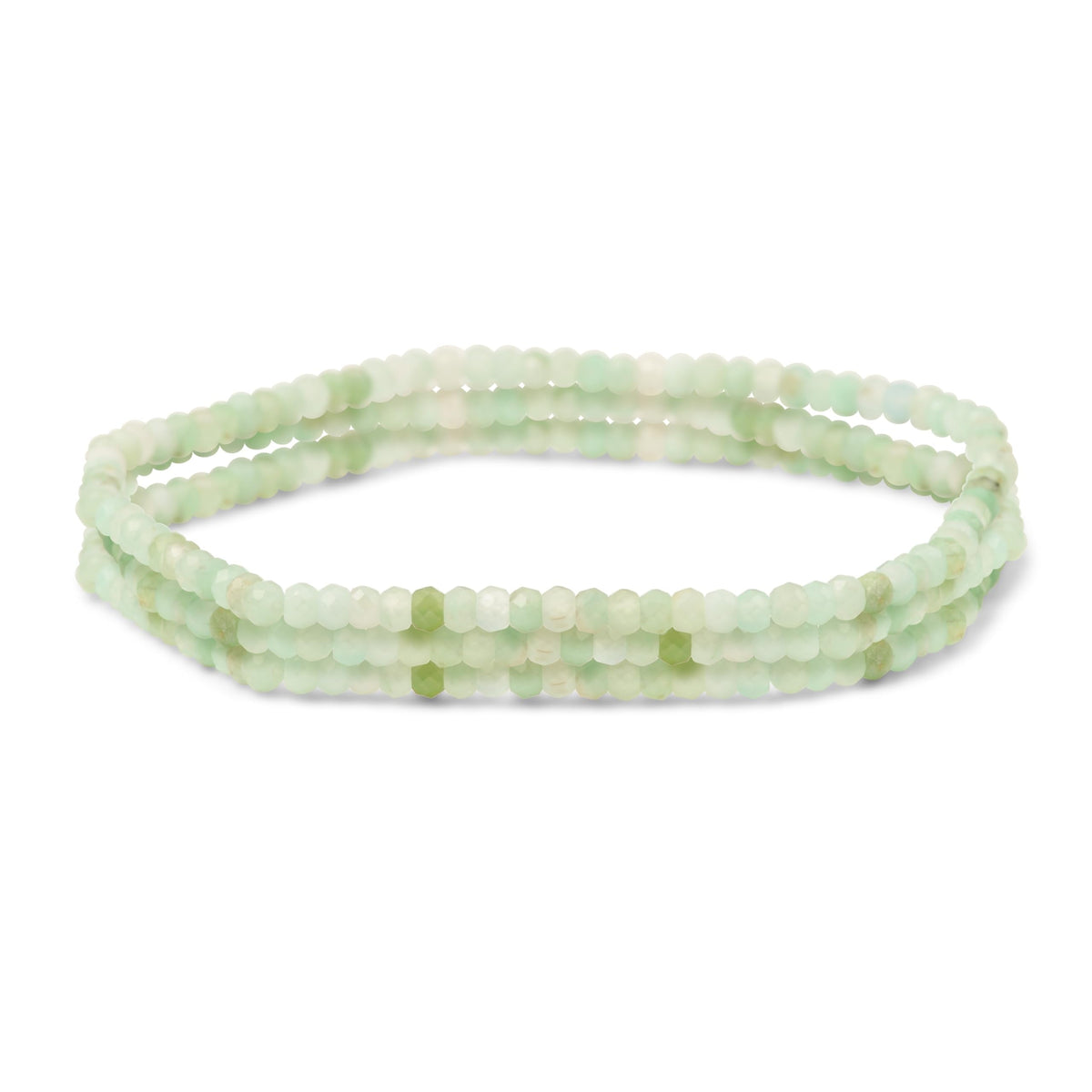 Mini Dainty Tiny Petite Seed Caviar Bead Stacking Round Faceted Genuine Natural Gemstone Light Green Aventurine Ball Stackable Strand Stretch Bracelet For Women Teen Adjustable