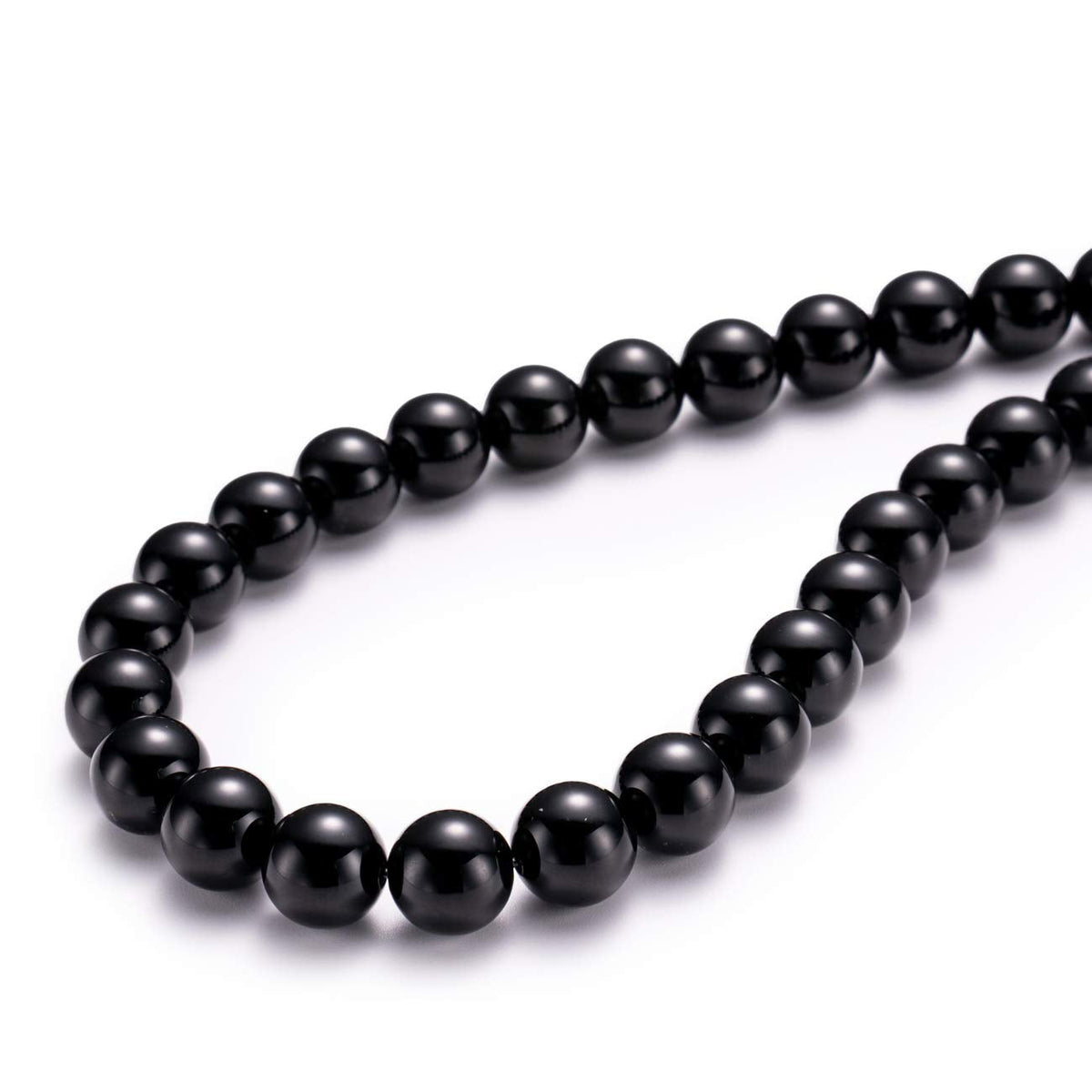 BEADIA Natural Black Onyx Stone Round Loose Semi Gemstone Beads for Jewelry Making 10MM 38PCS