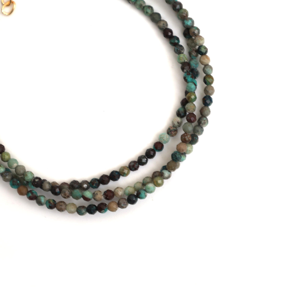 Gempires Turquoise Beaded Bracelets Multi Strand Handmade Jewelry Hypoallergenic 8 Inch Gold Plated December Birthstone Elegant Jewelry Gifts For Women