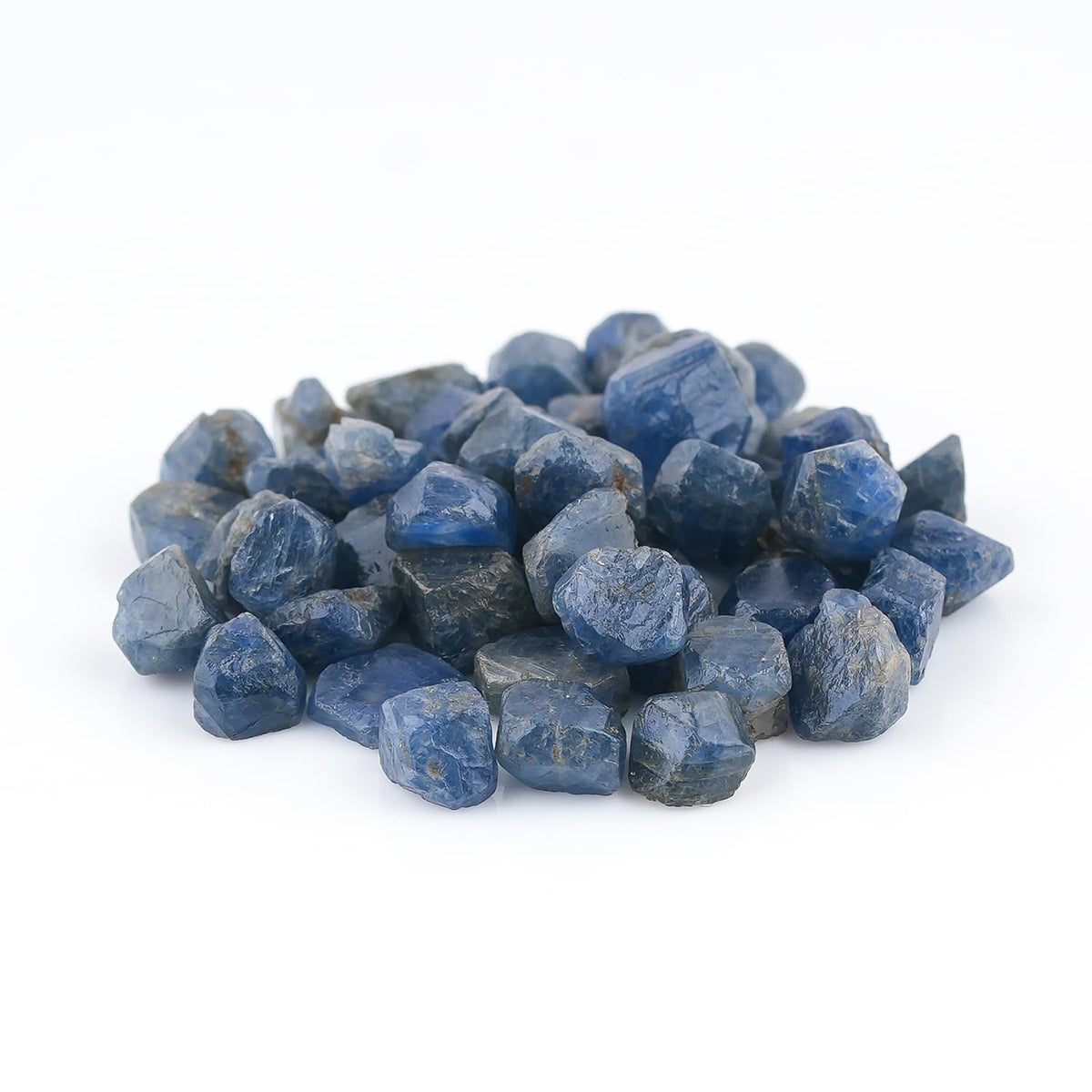 ColouredRocks Wholesale Bulk 50pcs Blue Sapphire Crystals, Raw Stones, Rough Gemstones, Jewelry Making Supply, Cabbing, Polishing, Cutting, DIY, Crafts (4-7mm)