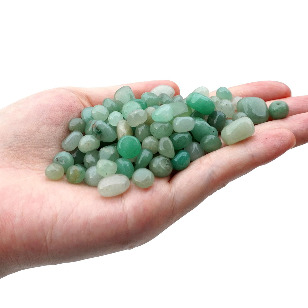 Sisamn Tumbled Polished Crystal Stone Green Aventurine Chips 3Lb Vase Filler Stones, Bulk for Fish & Turtle Tanks, Plant Decor, Home Decor, Jewelry Making, DIY, Reiki Healing