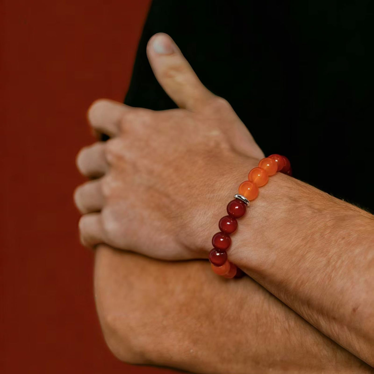 Adjustable Crystal Money Bracelets for Women Aventurine & Tiger-Eye Stone Beaded Bracelet Wealth Attraction Feng Shui Good Luck Elastic Bracelets Natural Healing Protection Jade Spiritual Jewelry (Wealth-Red)