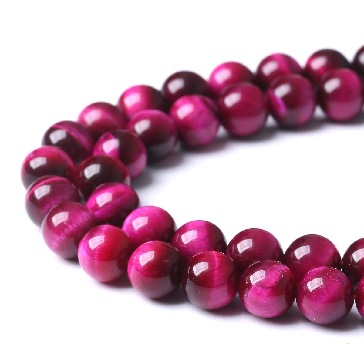 32PCS 12MM AAA Rose Red Tiger Eye Stone Beads Natural Gemstone Bead Crystal Healing Energy Jewelry Making DIY 15 inches