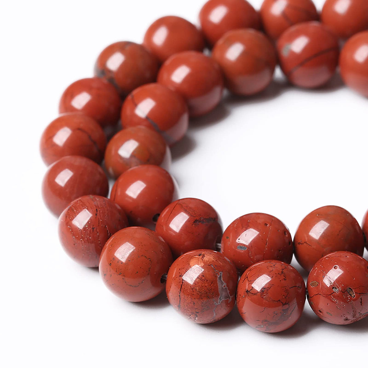 90PCS 4mm Natural Chinese Red Jaspers Beads Stone Round Loose Beads for Jewelry Making DIY Bracelet Necklace 15 Inch,Energy Stone Healing Power (4mm, Chinese Red Jaspers)