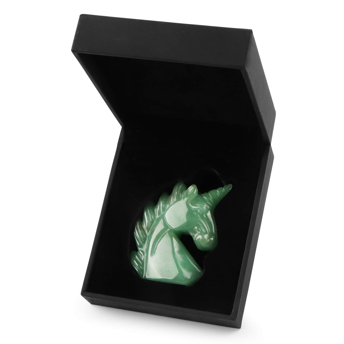 Artistone 2" Green Aventurine Jade Unicorn Stone Figurines Hand-Carved Crystal Unicorn Ornament Statue Symbol of Courage Sculpture Decoration Gift