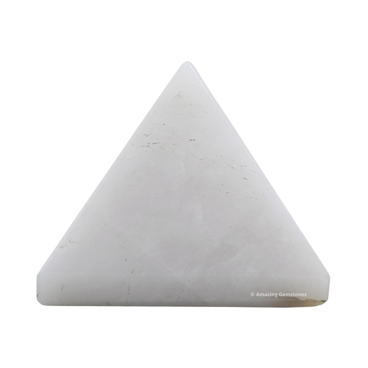 Amazing Gemstone White Agate Snow Quartz Pyramid Crystal Healing Stones - 1" Great Pyramid Figurine of Natural Stone Pyramid for Meditation, Reiki, Chakra Balancing and Crystal Pyramids Grid
