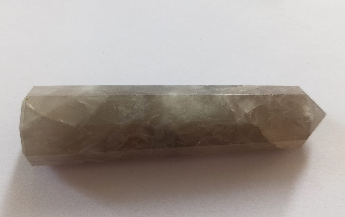 WholesaleGemShop 3 Inch Indian Smoky Quartz Gemstones Obelisk Tower Jumbo Facet Aura Rock Crystal Natural Polished Earth Wand Spirit