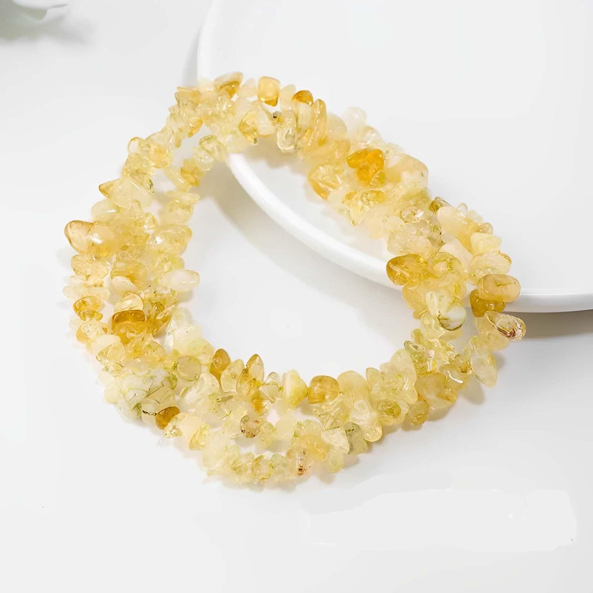 200pcs Natural Chip Stone Beads Gemstone Healing Crystal Loose Rocks Bead Irregular Glass Seed Charm Beads Drilled DIY for Jewelry Bracelet Necklace Earrings Making Crafting Supplies (Yellow, 5-8mm)