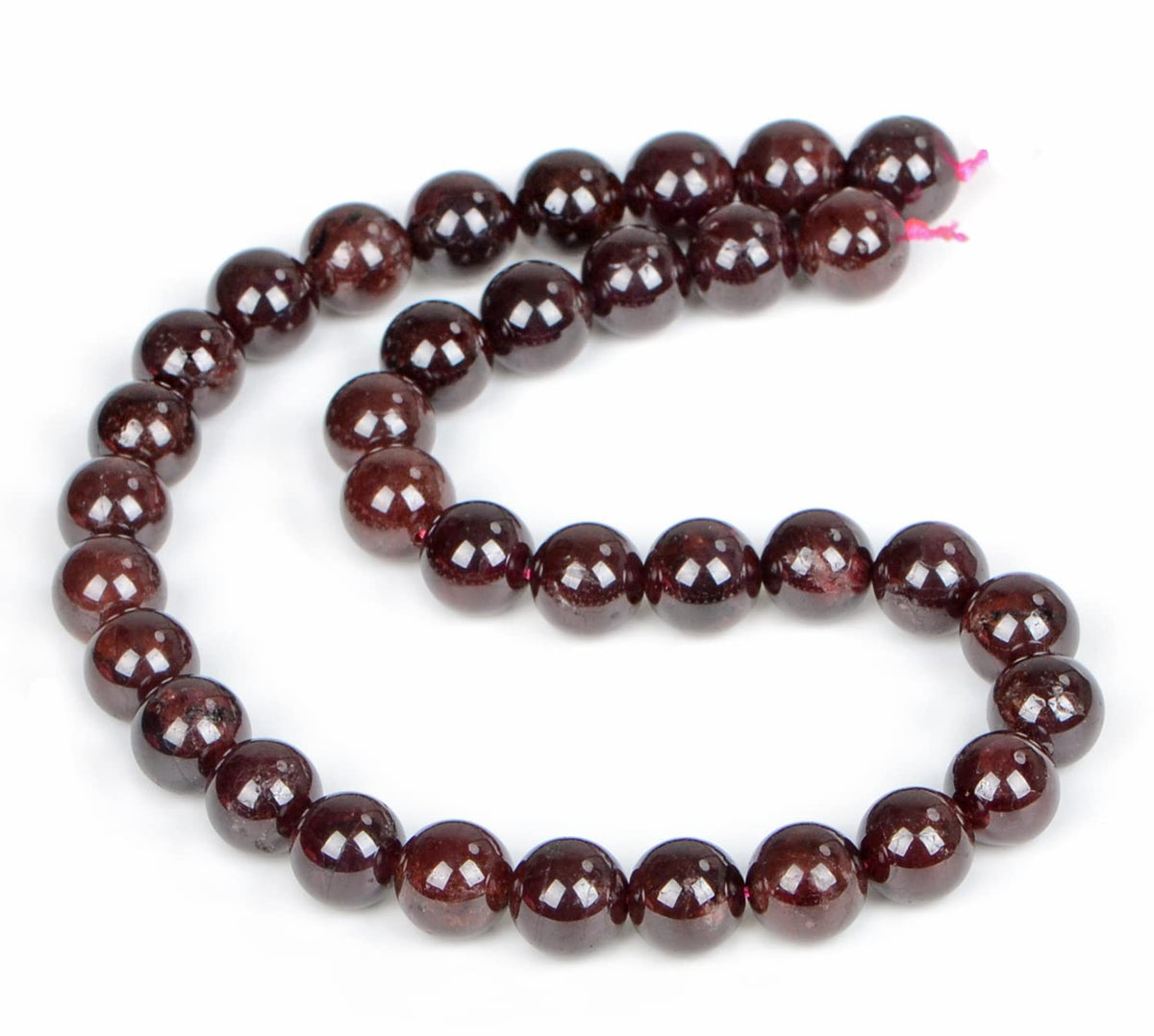 AD Beads Natural Gemstone Round Loose Beads 15" for Bracelet Necklace Earrings Jwelery Making Crafts DIY (10mm, Dark Red Garnet)