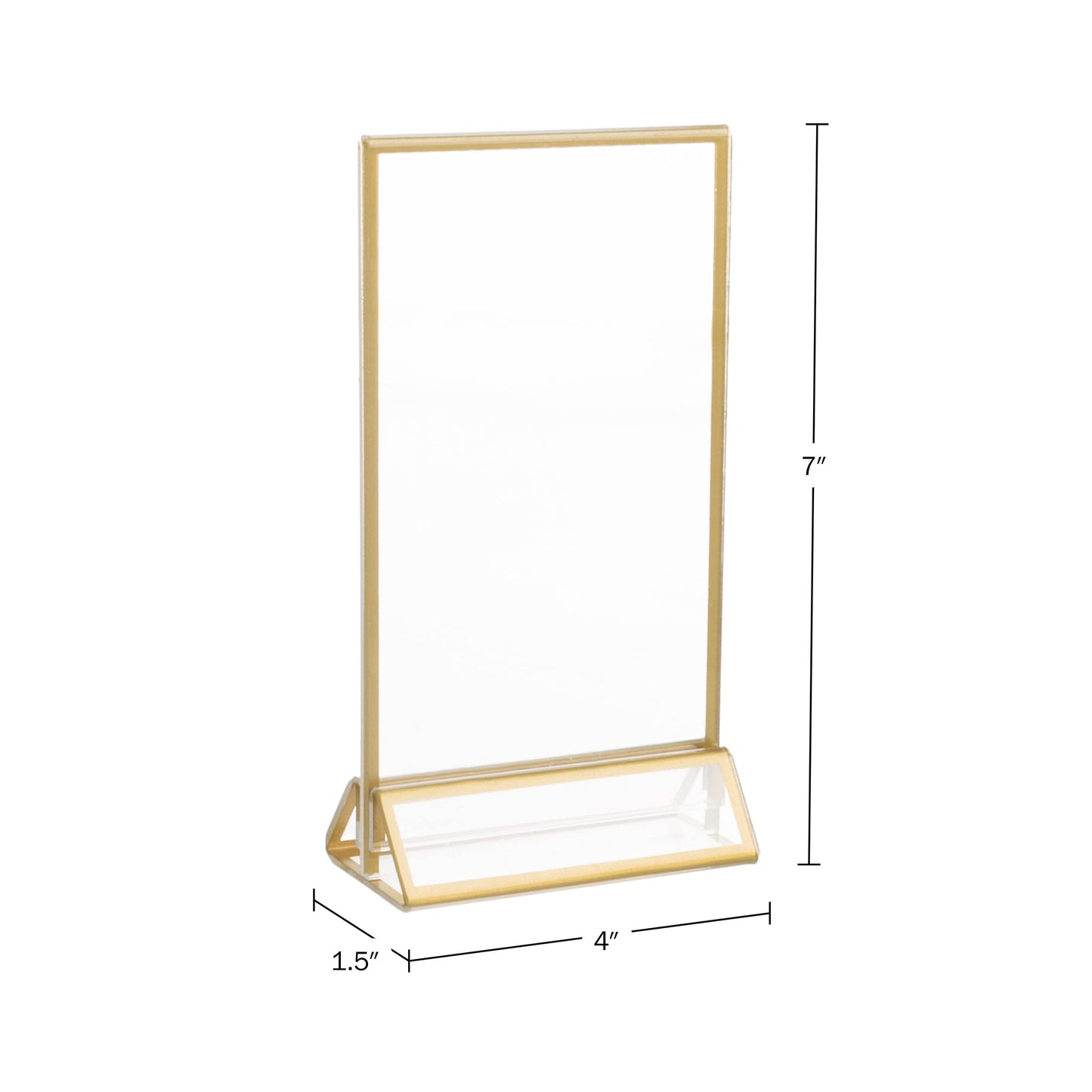 4x6 Picture Frames 6-Pack - Floating Frame Set for Table Numbers, Wedding Signs, Photos, or Table Decor by Great Northern Popcorn (Gold)