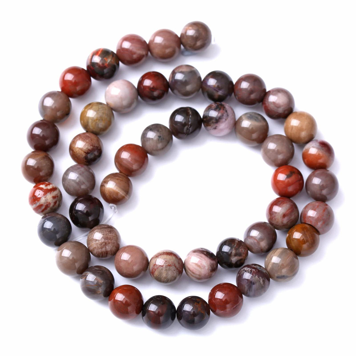 4MM 88PCS Natural Stone Petrified Wood Jasper Loose Beads for Jewelry Making DIY Bracelet