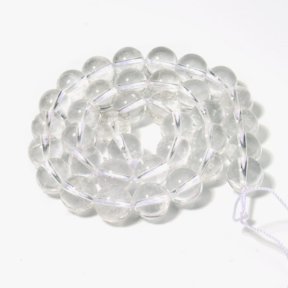 60pcs 6mm Natural Clear Quartz Crystal Gemstone Beads Energy Healing Crystal Round Loose Stone Beads for Jewelry Making, DIY Bracelets Necklaces