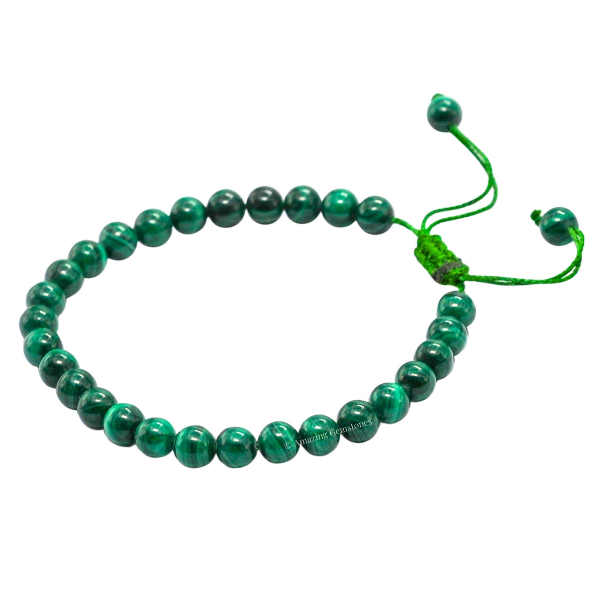 Amazing Gemstone Malachite Bracelet for Women Men's Gifts - Protection Healing Crystal Bracelet - 6mm Gemstones Beaded Adjustable Bracelet Pulseras Para Hombres Mujer Stocking Stuffers