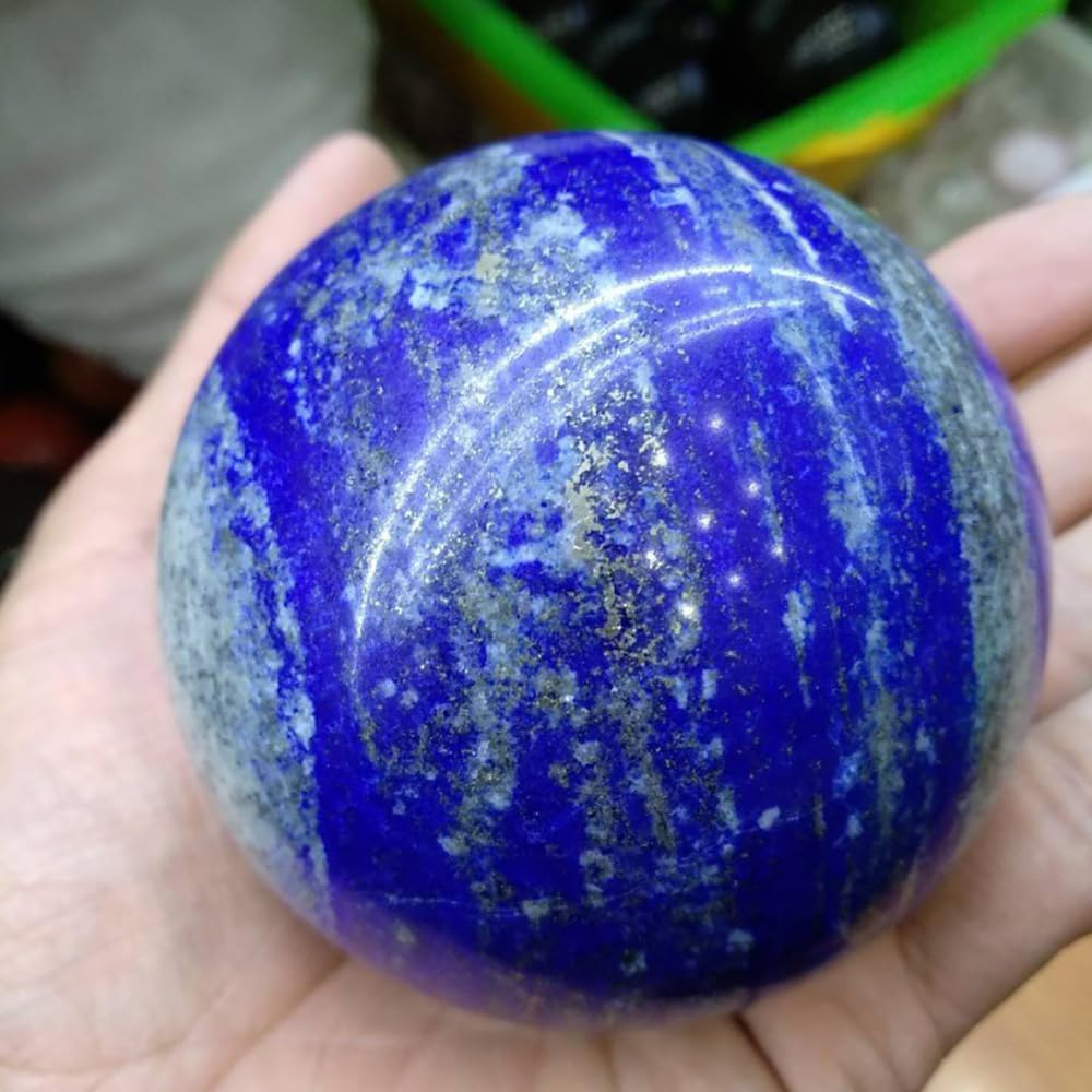 4-5cm/1.57-1.96inch Natural Crystal Spheres Lapis Lazuli Polished Divination Ball Decorative Sphere Reiki Healing Crystals Ball Healing Stone Crafts (40-50mm, Lapis Lazuli)