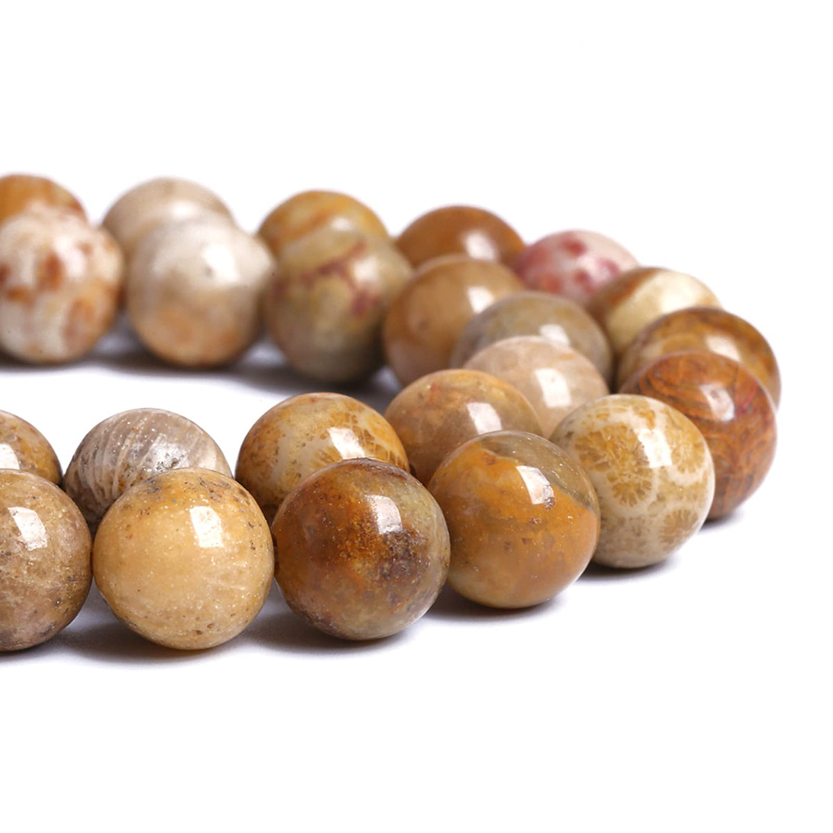 4MM 86PCS Natural Stone Coral Jade Chrysanthemum Beads for Jewelry Making DIY Bracelet
