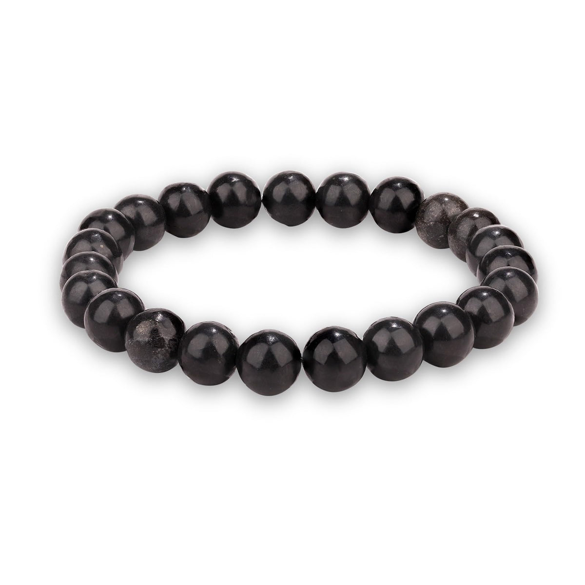 Crystal Vibe Protection Bracelet – Shungite Bracelet for Grounding Healing Energy – Natural 8mm Gemstone Beads Bracelet for Women Men