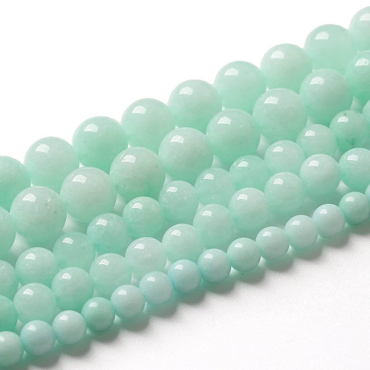 90pcs 4mm Natural Blue Amazonite Stone Beads Round Loose Energy Healing Stone Beads for Jewelry Making DIY Bracelet 15 Inch (4mm, Blue Amazonite Stone)