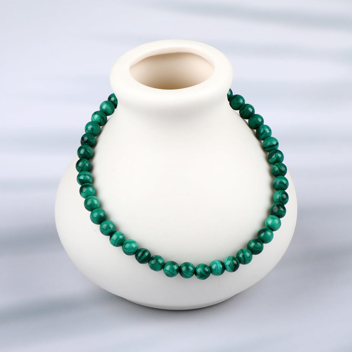 LPBeads Handmade Natural Gemstone Stretch Elastic 4mm Malachite Bracelet Healing Crystal Round Stone Beads Jewelry Gifts for Women Men