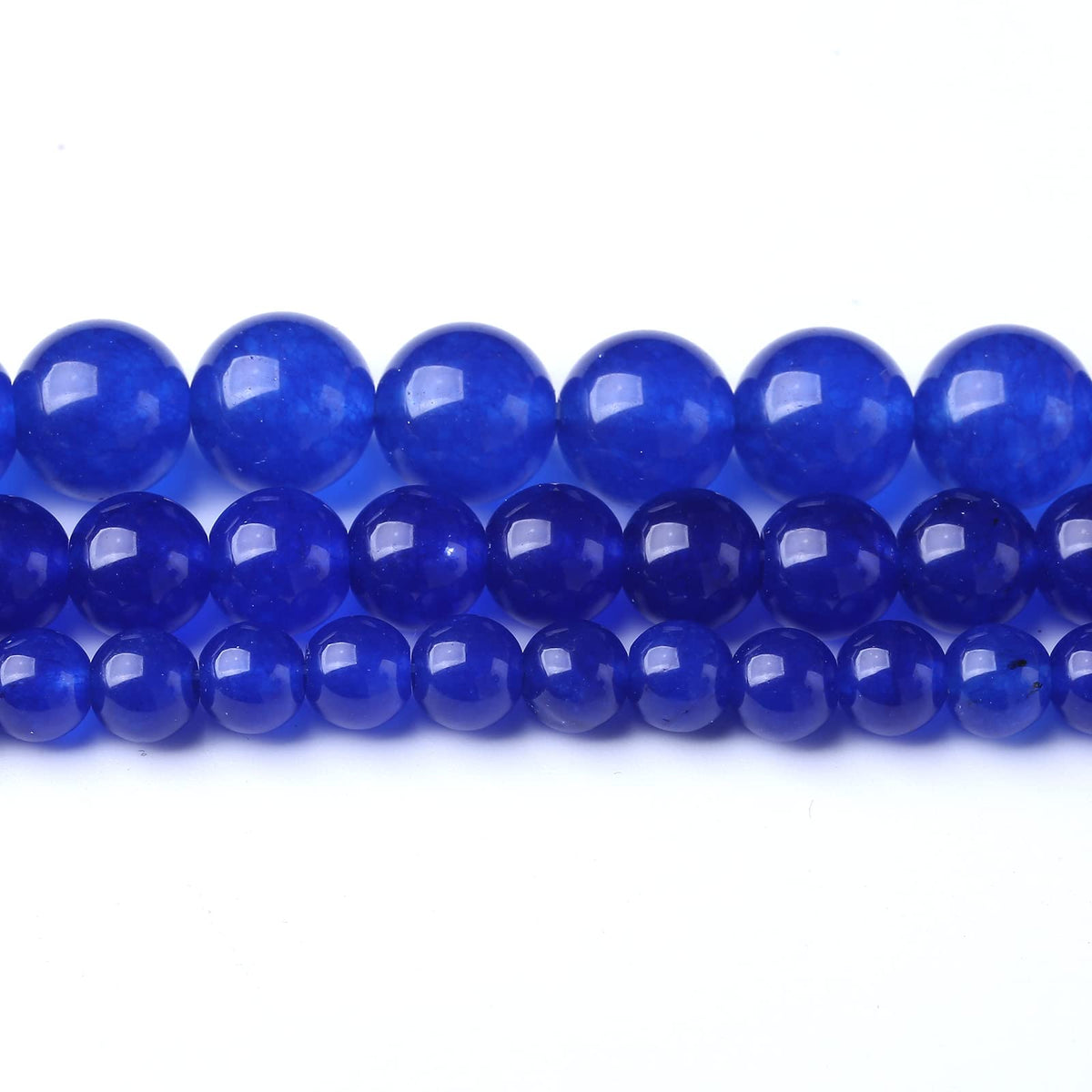 Tiger Eye Round Loose Beads Natural Gem Beads Crystal Energy Stone Beads for Jewelry Making 15" (Blue Chalcedony, 10MM)