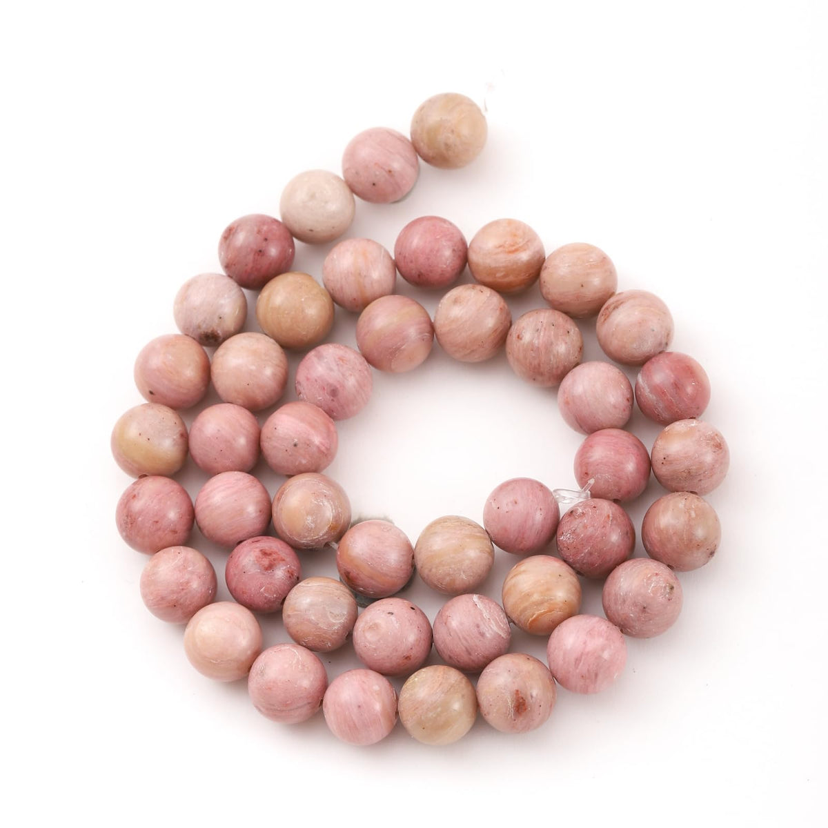 6mm 60pcs DIY Natural Rhodochrosite Stone Beads Round Healing Crystal Gemstone Loose Beads for Jewelry Making Handmade Bracelet Necklace